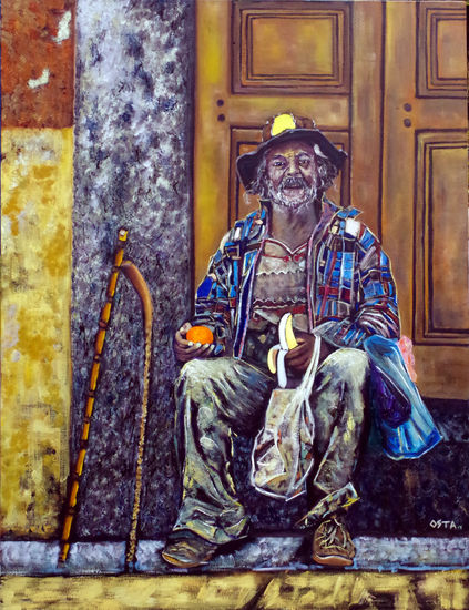 Homeless in San Miguel (Reyes) Óleo Lienzo Retrato