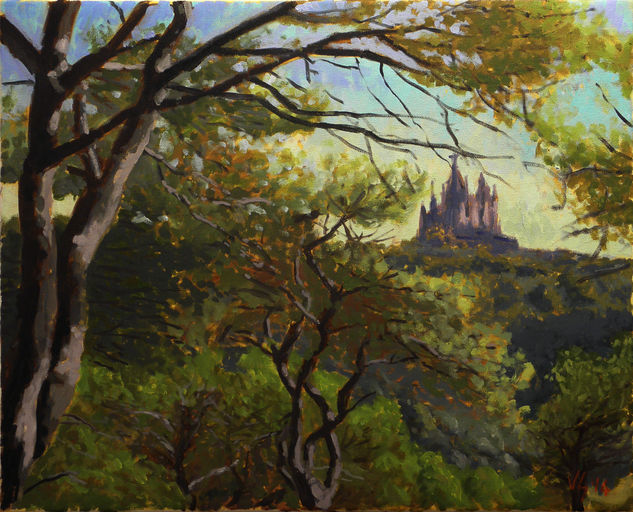 Temple Expiatori del Tibidabo des de Collserola Oil Canvas Landscaping