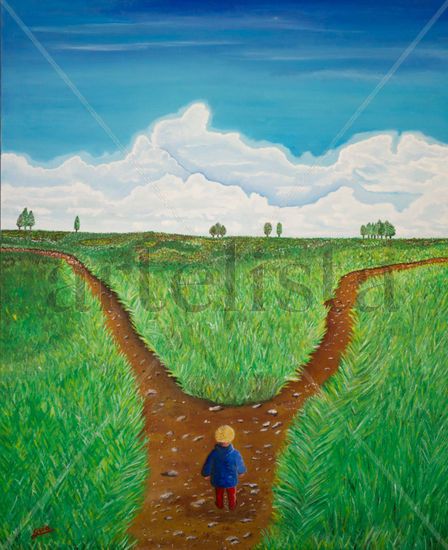 Los caminos de la vida Oil Canvas Landscaping