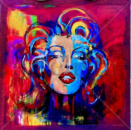 Marilyn Monroe Mixed media Canvas Figure Painting