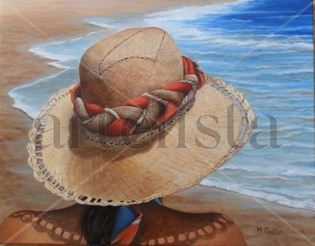 Contemplando el mar Oil Canvas Marine Painting