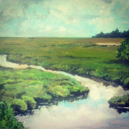 river Oil Canvas Landscaping