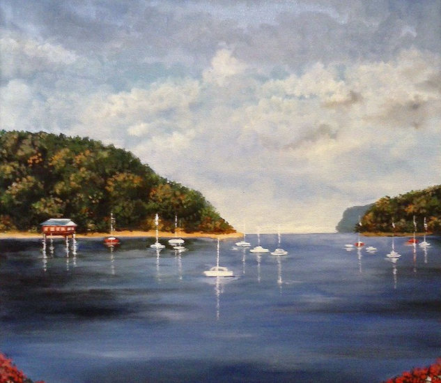 marina 1 Oil Canvas Marine Painting