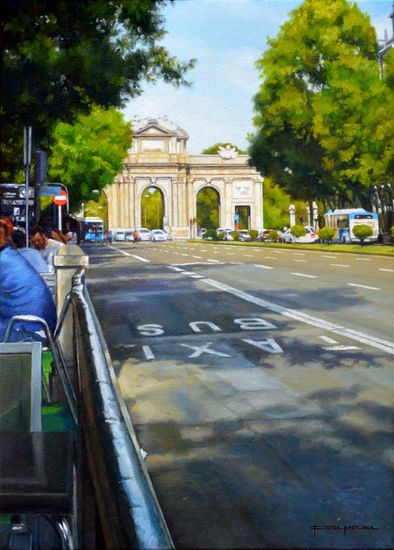 Calle de Alcalá Oil Canvas Landscaping