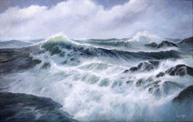 Oleaje Oil Canvas Marine Painting