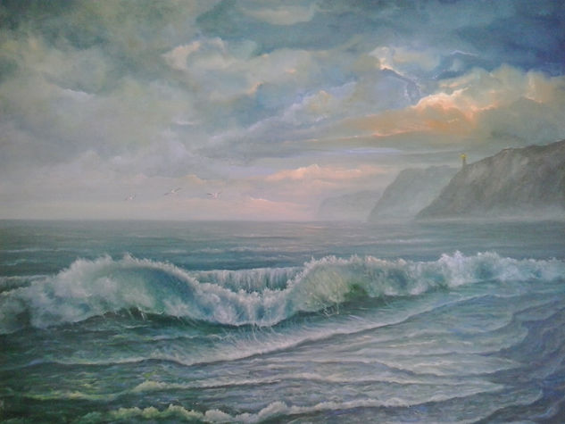 MARINA Oil Canvas Marine Painting