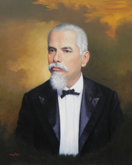 Gral. Eloy Alfaro Oil Canvas Portrait