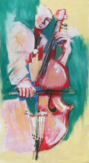 violonchello Acrylic Canvas Figure Painting