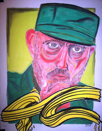 Fidel Castro: El Fin de la Historia Pastel Card Portrait