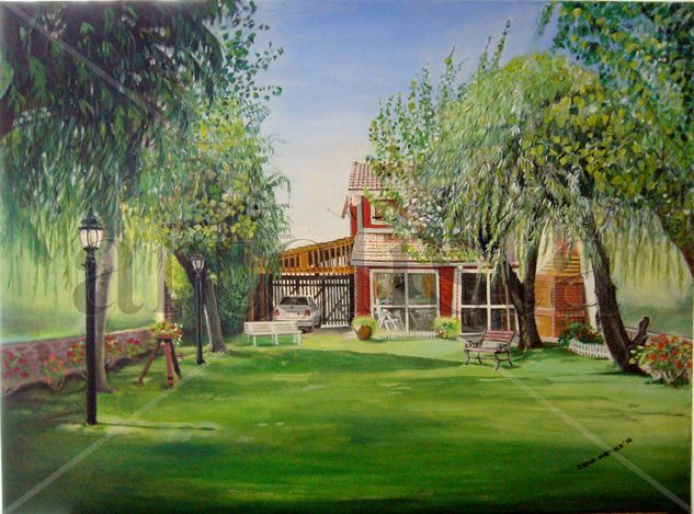 Mi Lugar Oil Canvas Landscaping