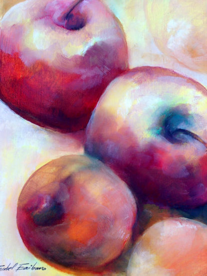 Manzanas Oil Card Still Life Paintings