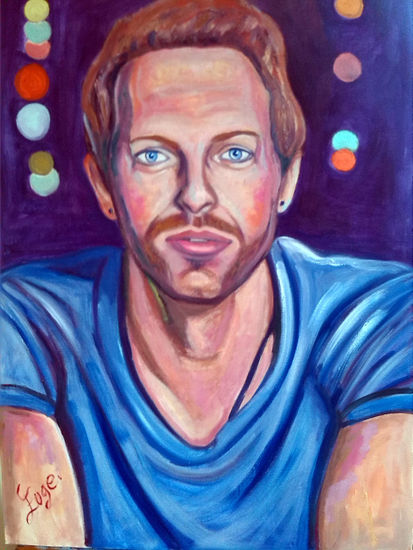 Coldplay Chris Martin Oil Canvas Portrait