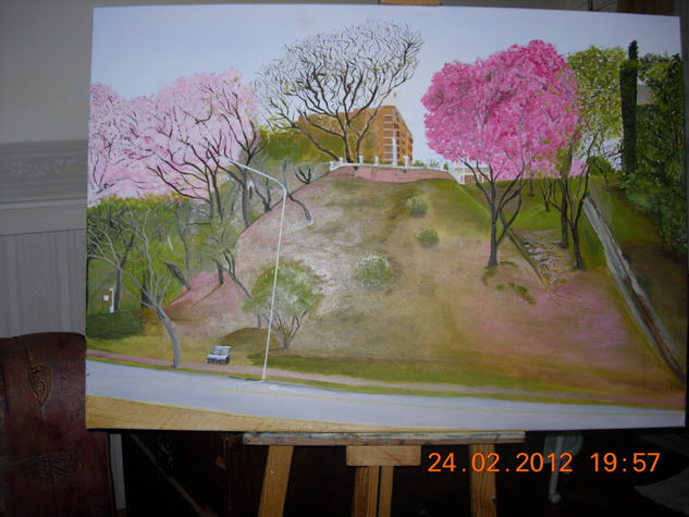 Parque Urquiza Oil Canvas Landscaping