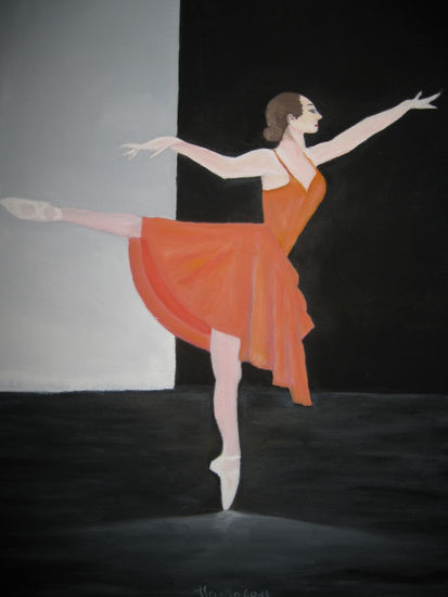 La bailarina Acrylic Canvas Figure Painting