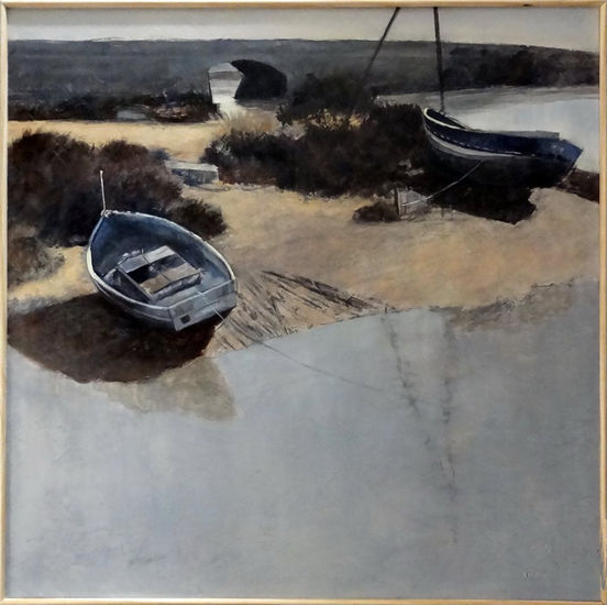 3º Premio  edificios constitucionales de la Real Isla de León San Fernando 2014Cädiz Oil Panel Marine Painting