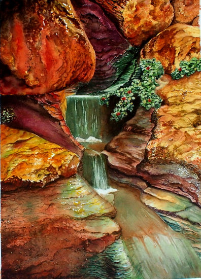 Cascada del canion Watercolour Paper Landscaping