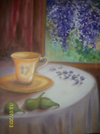 "LA TAZA NARANJA" Oil Canvas Still Life Paintings