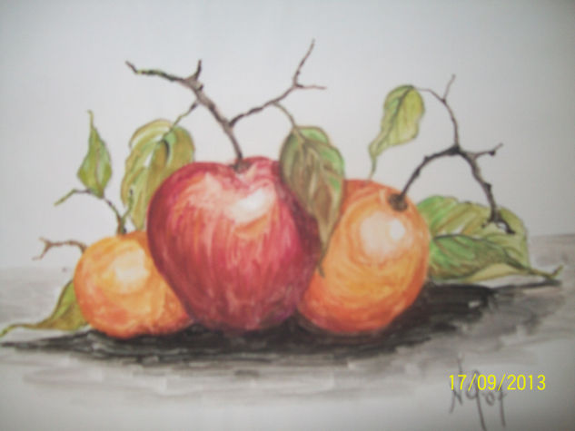 "FRUTAS" Watercolour Card Still Life Paintings