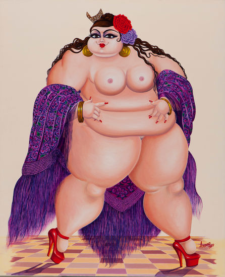 Gitana con Mantón Oil Canvas Nude Paintings