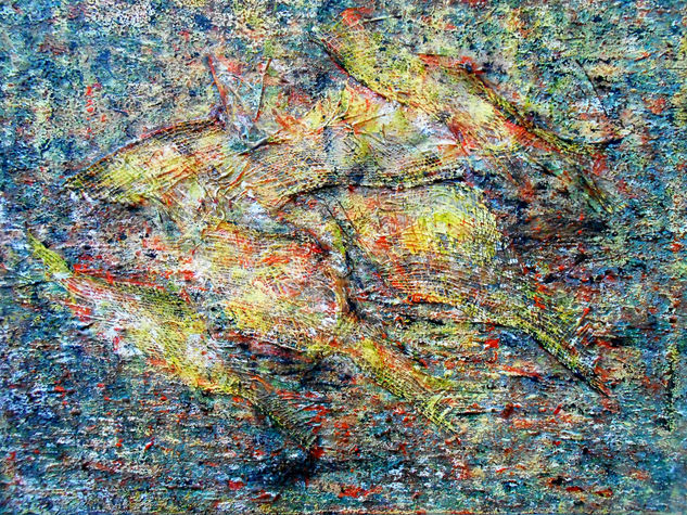 Danza de luces y escamas Lienzo Otros