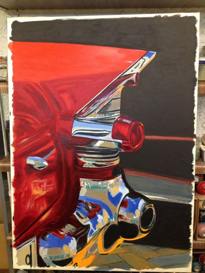 chrome bumper Oil Canvas Others