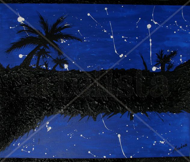 PALMS TREE IN THE DARK
