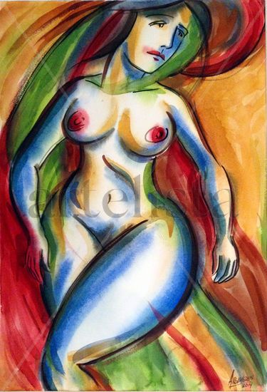 Venus triste Watercolour Paper Nude Paintings