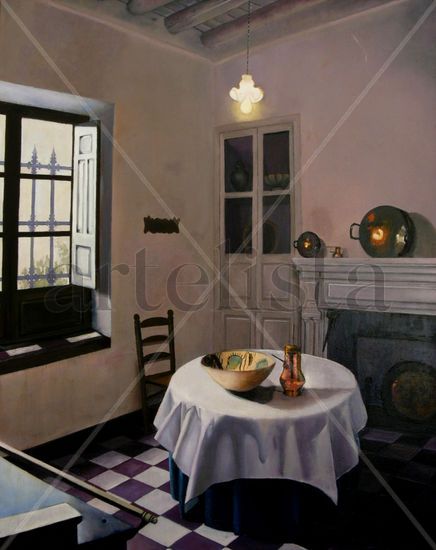 Cocina de García Lorca Oil Canvas Still Life Paintings