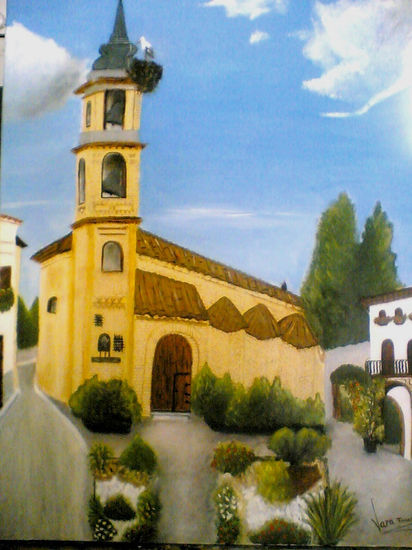 Iglesia de San Pedro Óleo Lienzo Paisaje