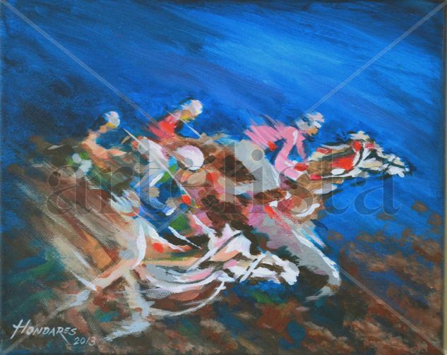 Carrera de Caballos o Horse race Acrylic Canvas Animals