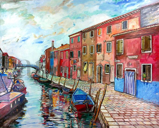 burano-venecia Oil Canvas Landscaping