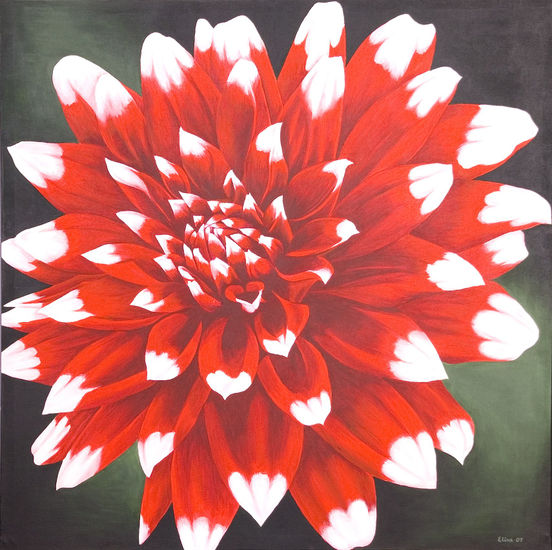 DALIA Acrylic Canvas Floral Painting