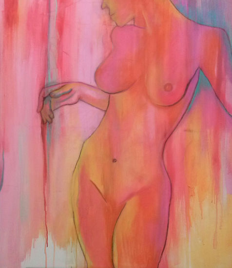 de la serie Mujer Mixed media Canvas Nude Paintings