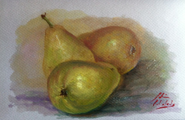 Peras Oil Paper Still Life Paintings