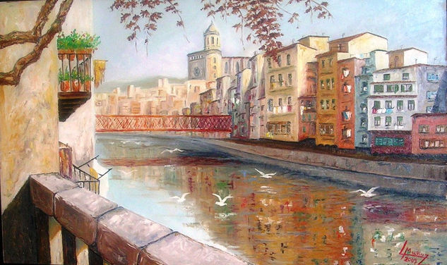 girona Oil Canvas Landscaping