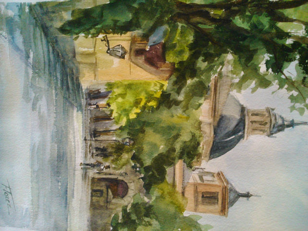 Basilica de San Francisco El Grande Watercolour Paper Landscaping