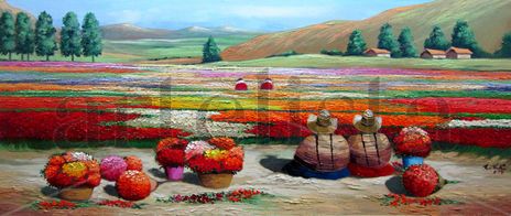 Paisaje de flores