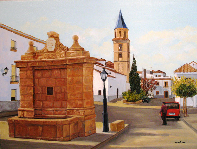 Plaza de Fondón Oil Canvas Landscaping