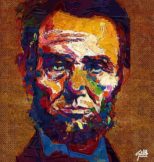 HNO. OSCAR GALO ( Abraham Lincoln  60 x 72 Cm ( Precio Us$ 12,000 Mixed media Canvas Portrait