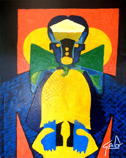 HNO. OSCAR GALO ( Elegancia Picassiana﻿ 142  x 179.5 Cm ( PRECIO US$ 25,000 Mixed media Canvas Figure Painting