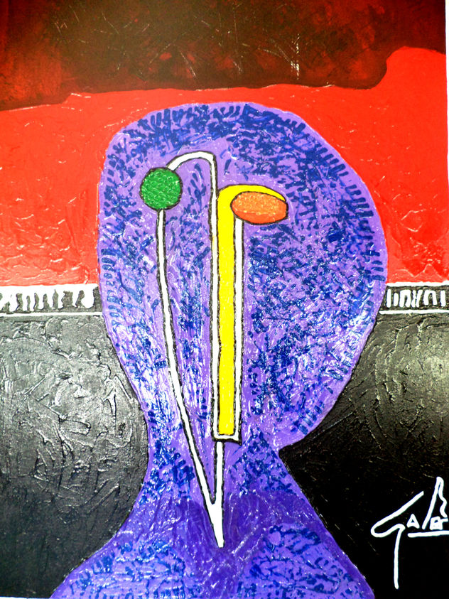 HNO. OSCAR GALO ( La Rostro Morado 76 x 106.5 Cm ( PRECIO US$ 15,000