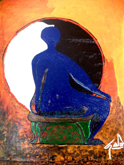 HNO. OSCAR GALO ( Mujer Picassiana Sentada 61 x 78.5 Cm ( PRECIO US$ 10,000 Mixed media Canvas Figure Painting