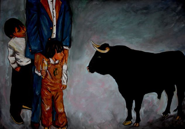 Mi hermano, el toro y yo Mixed media Paper Others