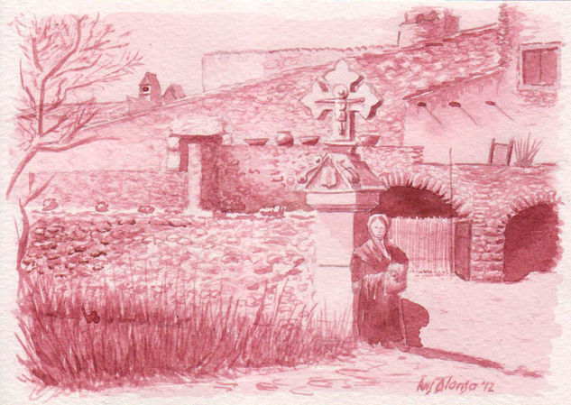 Taravaus, Girona Watercolour Card Landscaping