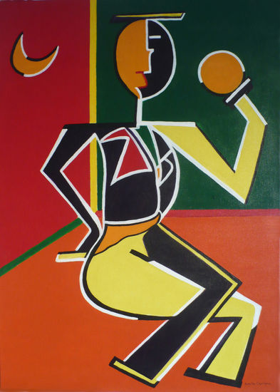 Equilibrio emocional II Acrylic Canvas Figure Painting