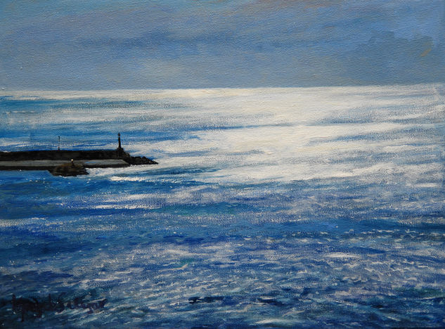 Mar que deslumbra Oil Canvas Marine Painting