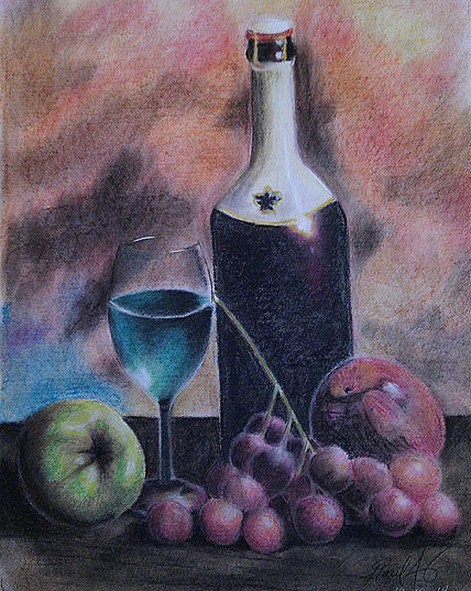 Vino y frutas