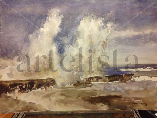 Rompeolas Watercolour Paper Marine Painting