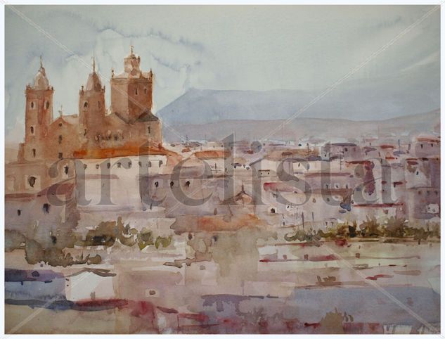 La iglesia Watercolour Paper Landscaping