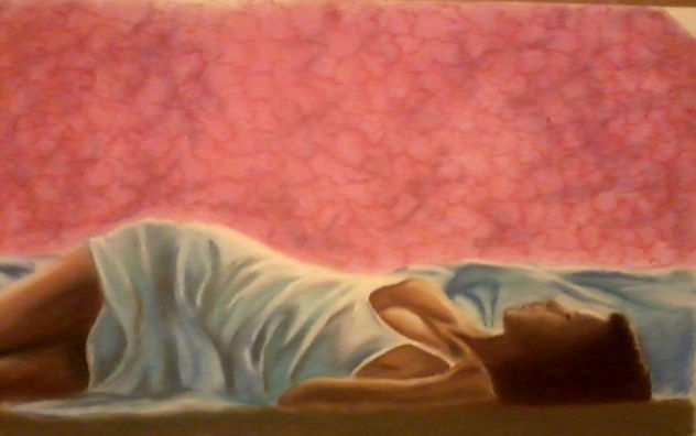 mujer reposando